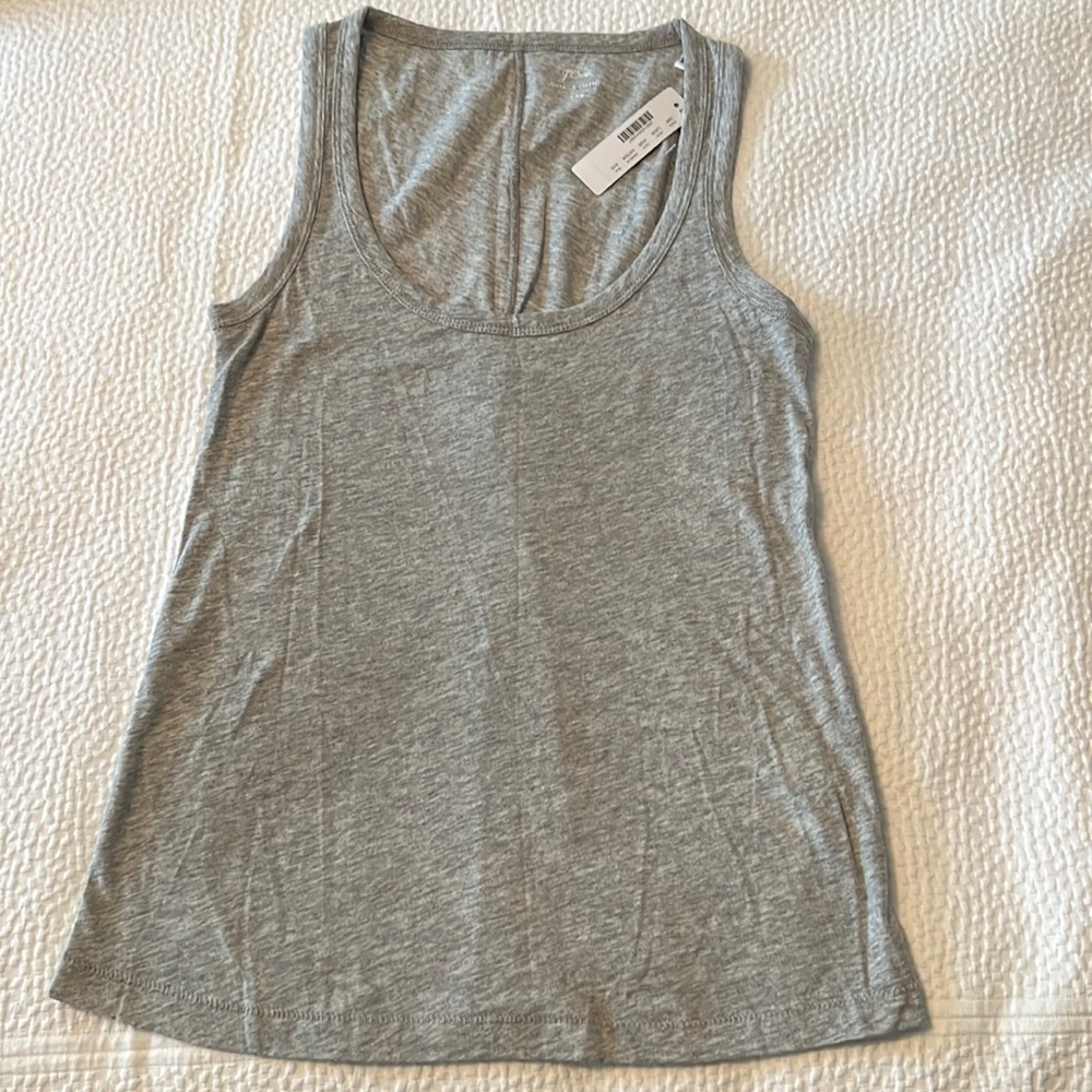 J. Crew gray vintage cotton tank NWT size XXS